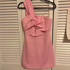 American Threads Pink One-Shoulder Dress